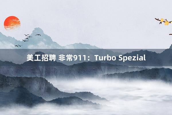 美工招聘 非常911：Turbo Spezial